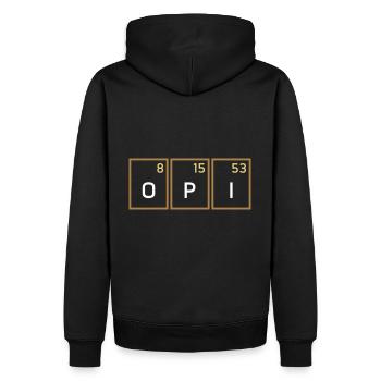 Sauerstoff, Phosphor, Iod - Männer Premium Bio Hoodie - Schwarz - Hinten - Nico (187cm)