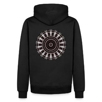 Mandala Art | Tribal Emblem - Männer Premium Bio Hoodie - Schwarz - Hinten - Nico (187cm)