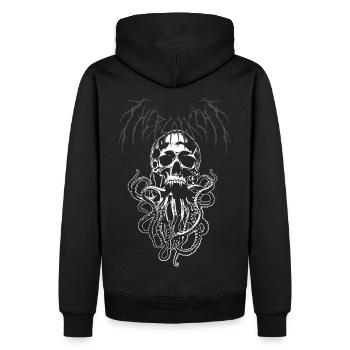 Octopus Skull Demon - Men’s Premium Organic Hoodie - black - Back - Nico (187cm)