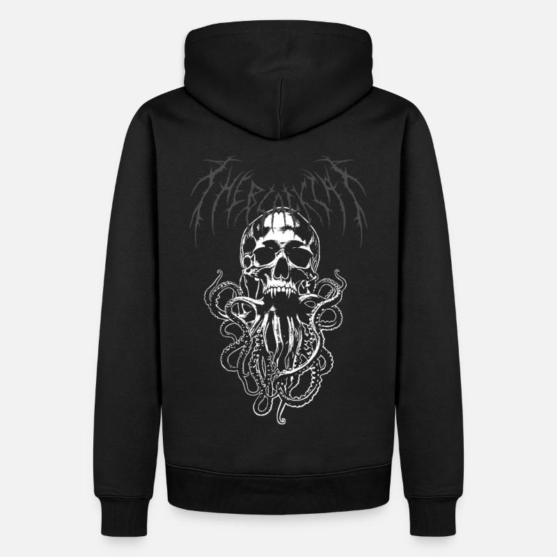 Pieuvre Crâne Démon - Sweat à capuche Premium bio Homme - noir