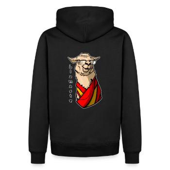 Llamaste - dalai Lama - Männer Premium Bio Hoodie - Schwarz - Hinten - Nico (187cm)