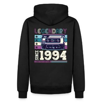 Légendaire 1994 28th Birthday Gift Hommes - Fun - Sweat à capuche Premium bio Homme - noir - Dos - Nico (187cm)