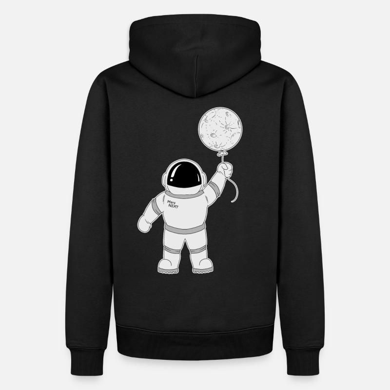 Spaceman Astronaut - Männer Premium Bio Hoodie - Schwarz