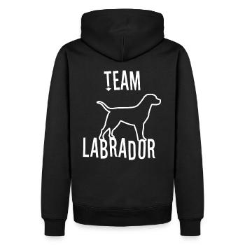 Race de chien Team Labrador - Sweat à capuche Premium bio Homme - noir - Dos - Nico (187cm)