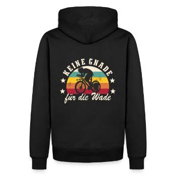 Rennrad Radsport Keine Gnade Für Die Wade Männer - Männer Premium Bio Hoodie - Schwarz - Hinten - Nico (187cm)
