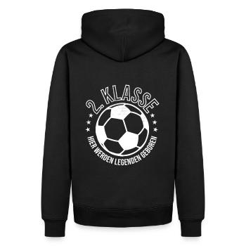Fußball Unterhaus 2. Klasse Meistertitel Meister - Männer Premium Bio Hoodie - Schwarz - Hinten - Nico (187cm)