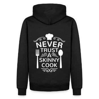 Meilleure idée cadeau cadeau chef cuisinier drôle - Sweat à capuche Premium bio Homme - noir - Dos - Nico (187cm)