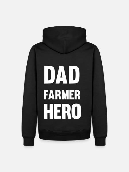 Dad farmer hero - Men’s Premium Organic Hoodie - black