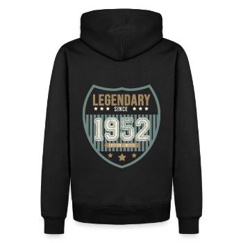anniversary 1952 legendary 70 years - Men’s Premium Organic Hoodie - black - Back - Nico (187cm)