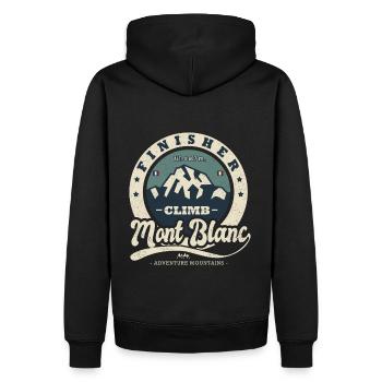 mountaineering finisher Mont Blanc Mountain sport - Men’s Premium Organic Hoodie - black - Back - Nico (187cm)