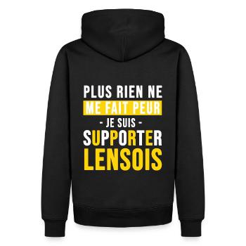 Lens football supporter lensois foot - Sweat à capuche Premium bio Homme - noir - Dos - Nico (187cm)