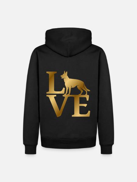 Love German Shepherd, DSH - Men’s Premium Organic Hoodie - black