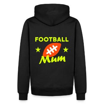 Football mum (stars, football) - Sweat à capuche Premium bio Homme - noir - Dos - Nico (187cm)