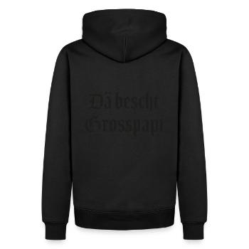 Dä bescht Grosspapi bescht Opi Opa Schweiz - Männer Premium Bio Hoodie - Schwarz - Hinten - Nico (187cm)