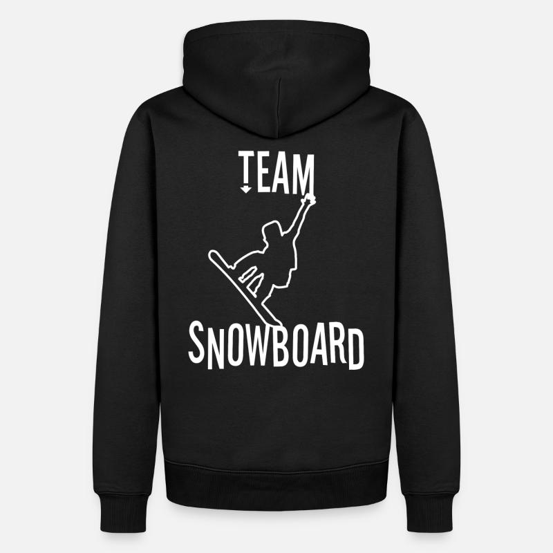 Team Snowboard - Männer Premium Bio Hoodie - Schwarz