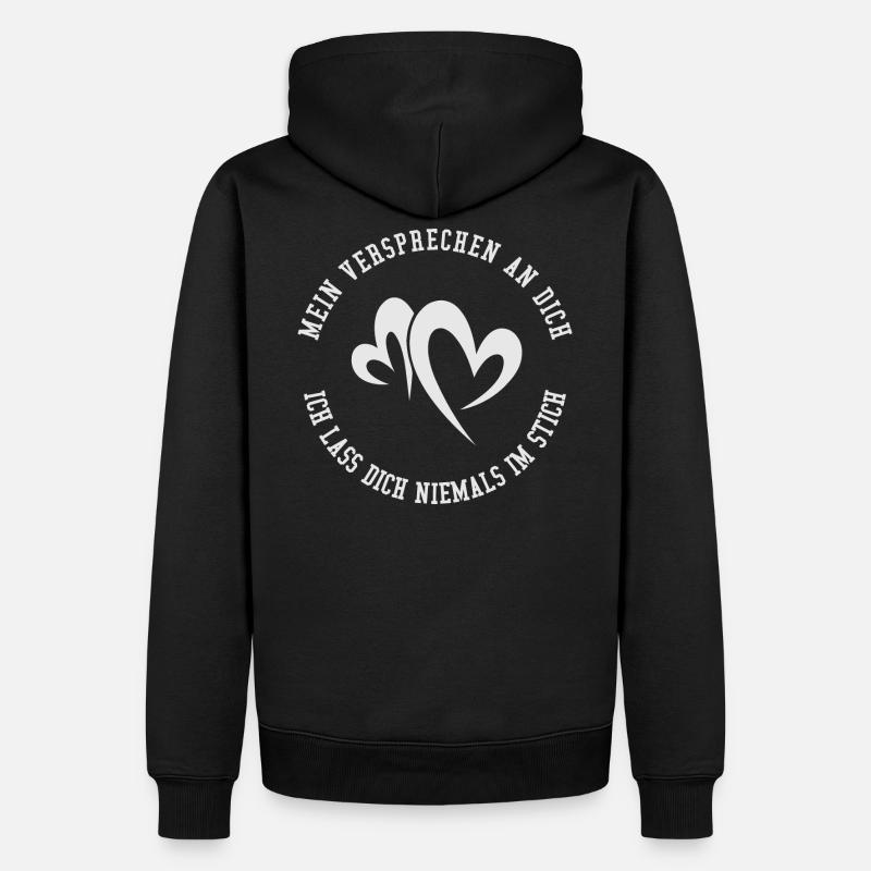 MEIN VERSPRECHEN AN DICH - Männer Premium Bio Hoodie - Schwarz