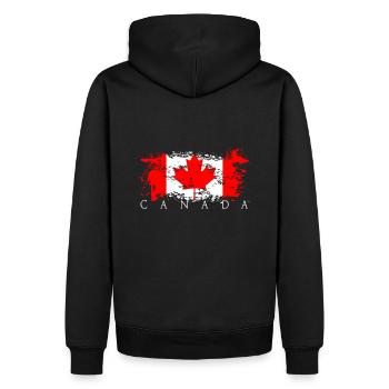 Canada Canada Vancouver Drapeau Drapeau Drapeau Drapeau - Sweat à capuche Premium bio Homme - noir - Dos - Nico (187cm)