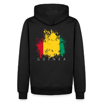 Guinea Afrika Conakry Flagge Flag Fahne Reise Gift - Männer Premium Bio Hoodie - Schwarz - Hinten - Nico (187cm)