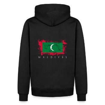 Maldives maldives asie drapeau drapeau tropiques voyage - Sweat à capuche Premium bio Homme - noir - Dos - Nico (187cm)
