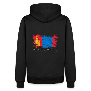 Mongolie Mongolie Asie drapeau pays drapeau - Sweat à capuche Premium bio Homme - noir - Dos - Nico (187cm)