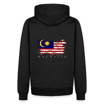 Malaysia Asien Flagge Fahne Volk Staat Land Stolz - Männer Premium Bio Hoodie - Schwarz - Hinten - Nico (187cm)