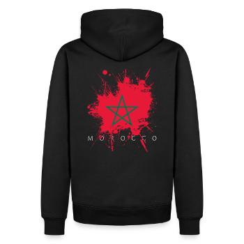 Maroc maroc afrique drapeau drapeau état personnes - Sweat à capuche Premium bio Homme - noir - Dos - Nico (187cm)
