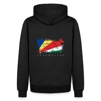 Seychelles Seychellen Afrika Flagge Fahne Land - Männer Premium Bio Hoodie - Schwarz - Hinten - Nico (187cm)
