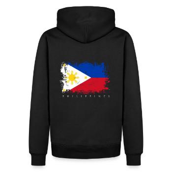 Philippines Drapeau Asie Drapeau Nationalité État - Sweat à capuche Premium bio Homme - noir - Dos - Nico (187cm)