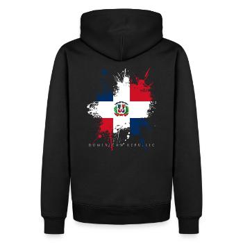 Drapeau de la République dominicaine Drapeau des Caraïbes Cool - Sweat à capuche Premium bio Homme - noir - Dos - Nico (187cm)