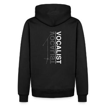 Vocalist chanteur chanteuse chanteur musique cadeau - Sweat à capuche Premium bio Homme - noir - Dos - Nico (187cm)