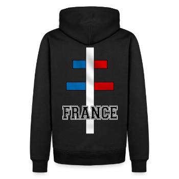 Lothringer Kreuz 02 - Männer Premium Bio Hoodie - Schwarz - Hinten - Nico (187cm)