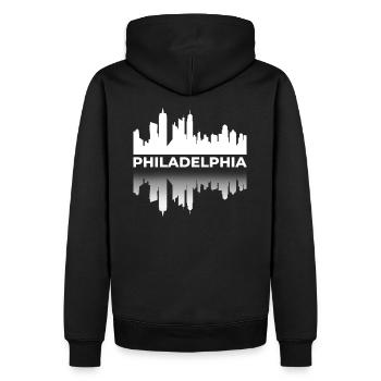 Philadelphie Pennsylvanie Amérique Big City Cinema - Sweat à capuche Premium bio Homme - noir - Dos - Nico (187cm)