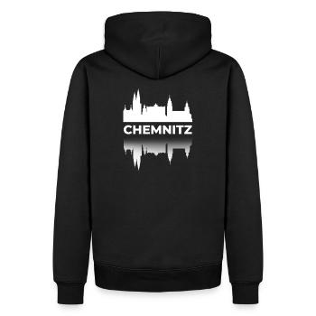 Lieu de la ville de Chemnitz Saxe Voyage en Allemagne - Sweat à capuche Premium bio Homme - noir - Dos - Nico (187cm)