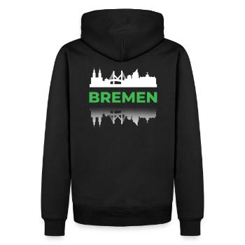 Bremen Green State Villes allemandes Situation Voyages - Sweat à capuche Premium bio Homme - noir - Dos - Nico (187cm)