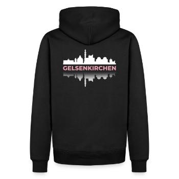 Gelsenkirchen Ville Rhénanie du Nord-Westphalie German Cities Travel - Sweat à capuche Premium bio Homme - noir - Dos - Nico (187cm)