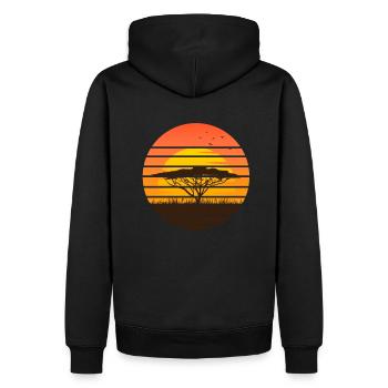 Afrique Savannah Serengeti Safari Hot Afro Gift - Sweat à capuche Premium bio Homme - noir - Dos - Nico (187cm)