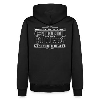 More Than A Bulldog - Männer Premium Bio Hoodie - Schwarz - Hinten - Nico (187cm)