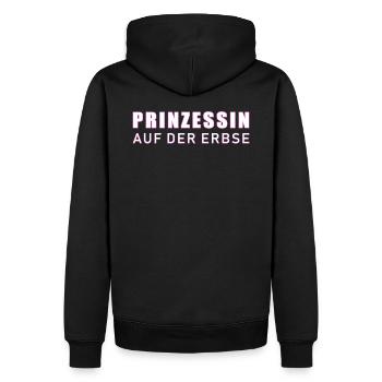 Prinzessin auf der Erbse - Männer Premium Bio Hoodie - Schwarz - Hinten - Nico (187cm)