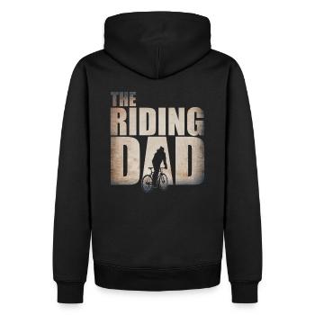 MTB Downhill SPORTS - The Riding Dad Cycling Gift - Männer Premium Bio Hoodie - Schwarz - Hinten - Nico (187cm)