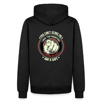 You Can't Scare Me I Have Two Daughters - Shepherd - Männer Premium Bio Hoodie - Schwarz - Hinten - Nico (187cm)