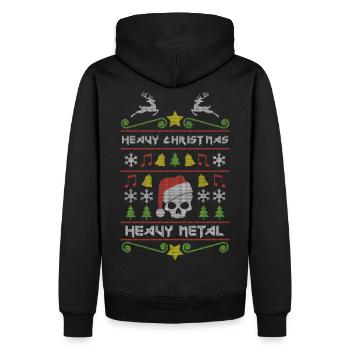 Heavy Christmas - Männer Premium Bio Hoodie - Schwarz - Hinten - Nico (187cm)
