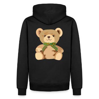 Ours en peluche - ours en peluche - Sweat à capuche Premium bio Homme - noir - Dos - Nico (187cm)