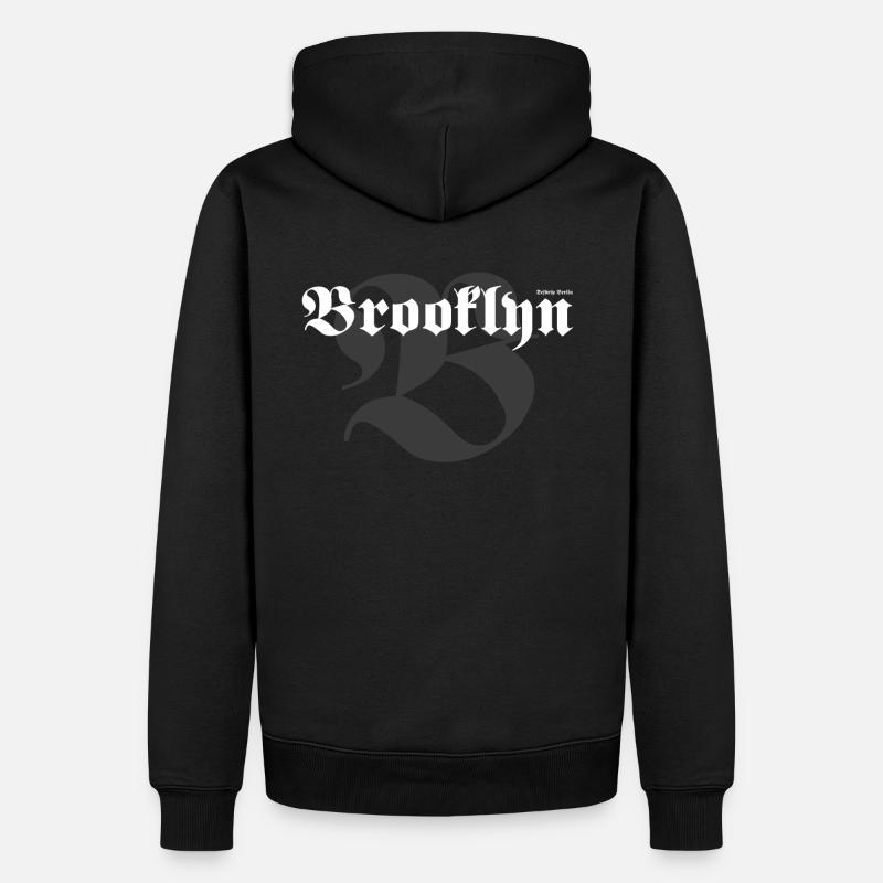 Brooklyn | defdrip | Berlin - Männer Premium Bio Hoodie - Schwarz