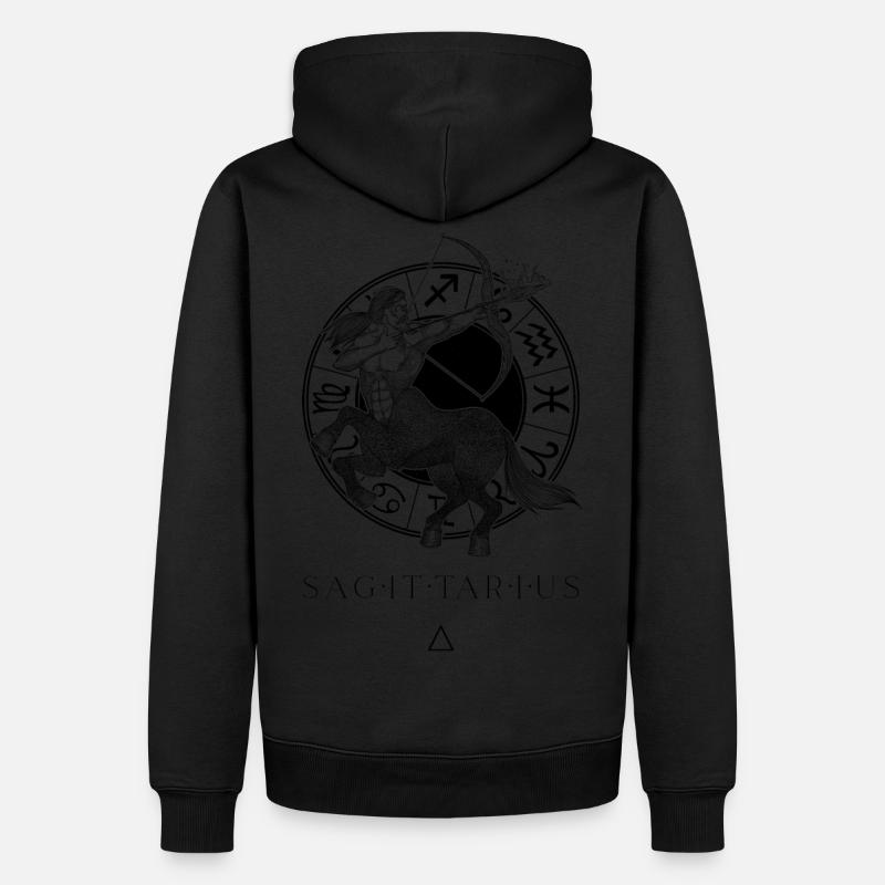 Schütze Zodiaco Nero - Männer Premium Bio Hoodie - Schwarz