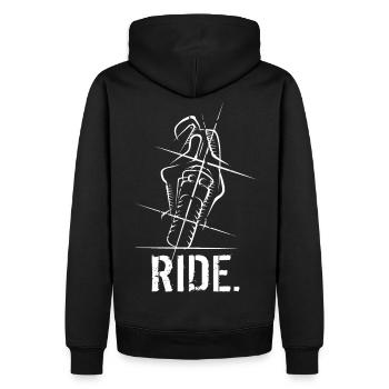 Superbike Supersport Moto Motard Course de course - Sweat à capuche Premium bio Homme - noir - Dos - Nico (187cm)