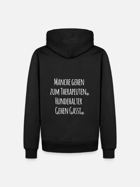 Gassi Hundehalter - Männer Premium Bio Hoodie - Schwarz