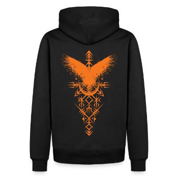 Viking Berserker - Männer Premium Bio Hoodie - Schwarz - Hinten - Nico (187cm)