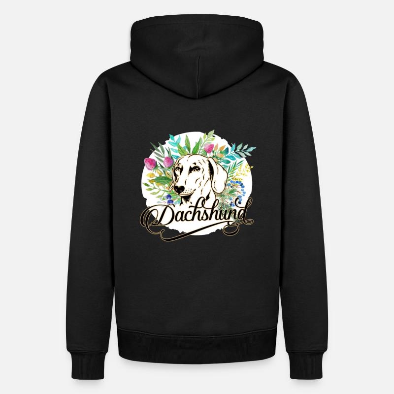 Dachshund Dackel - Männer Premium Bio Hoodie - Schwarz