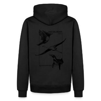 ADM CHILE 01 - Men’s Premium Organic Hoodie - black - Back - Nico (187cm)