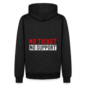 Pas de ticket Pas de support Informaticien Administrateur informatique - Sweat à capuche Premium bio Homme - noir - Dos - Nico (187cm)